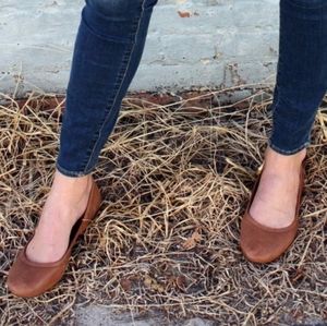 Lucky Brand Emmie Ballet Flats, size 7, light brown